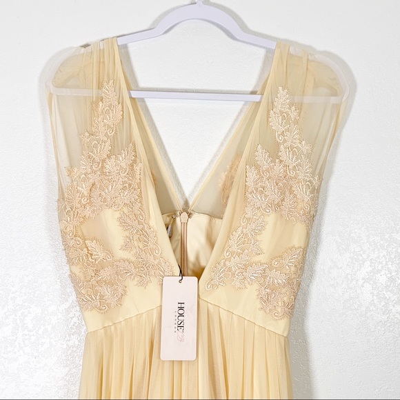 House of CB London Cerelia Dress Peach Small - Picture 7 of 13